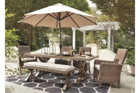 Beachcroft Dining Table with Umbrella Option