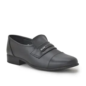 Fortune (Black) Penny Loafer Shoes For Men By Liberty