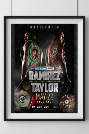 Jose Ramirez vs. Josh Taylor Official Event Poster (24x36)