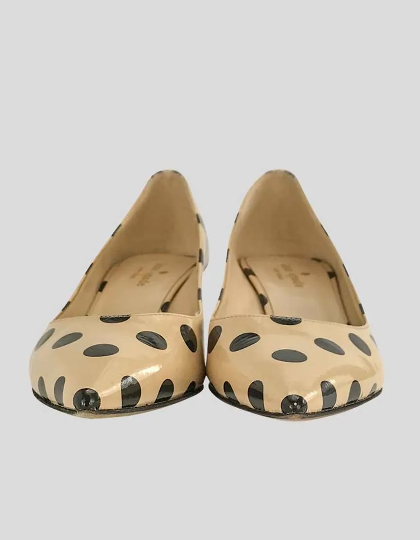 KATE SPADE NEW YORK Polka Dot Pointed Toe Kitten Heel - 7B US