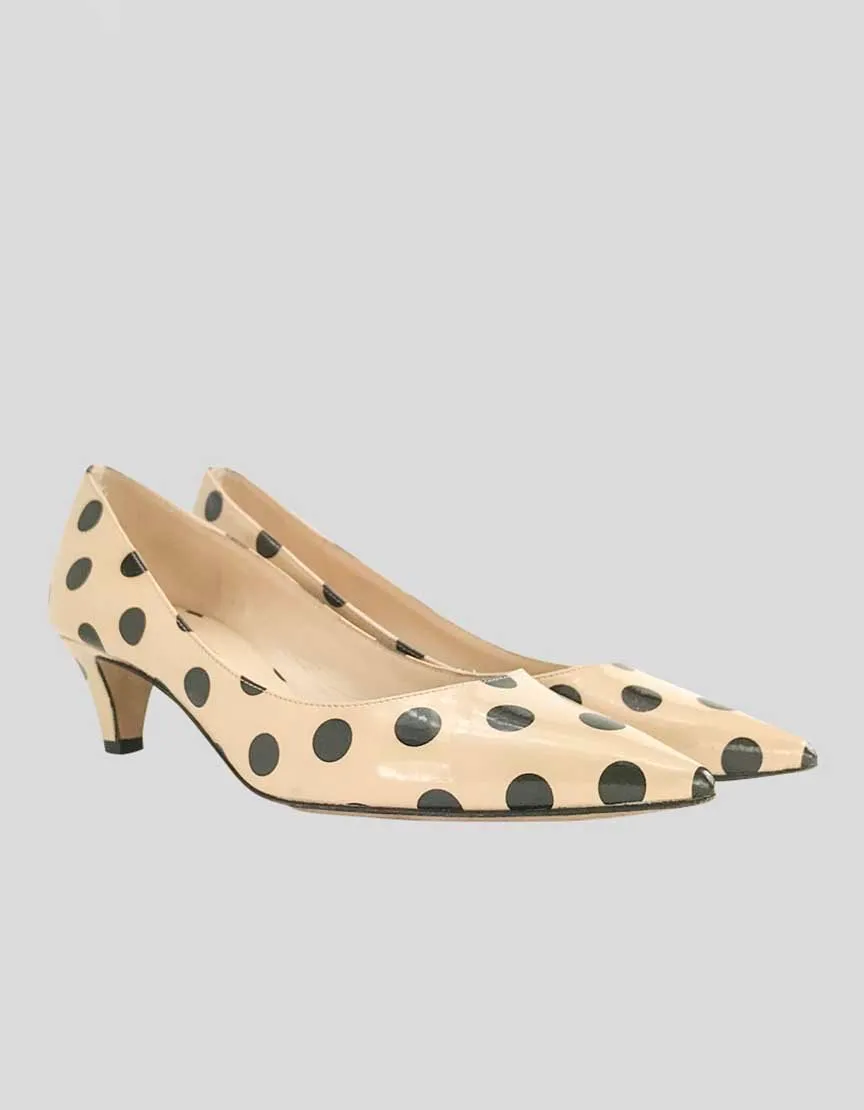 KATE SPADE NEW YORK Polka Dot Pointed Toe Kitten Heel - 7B US