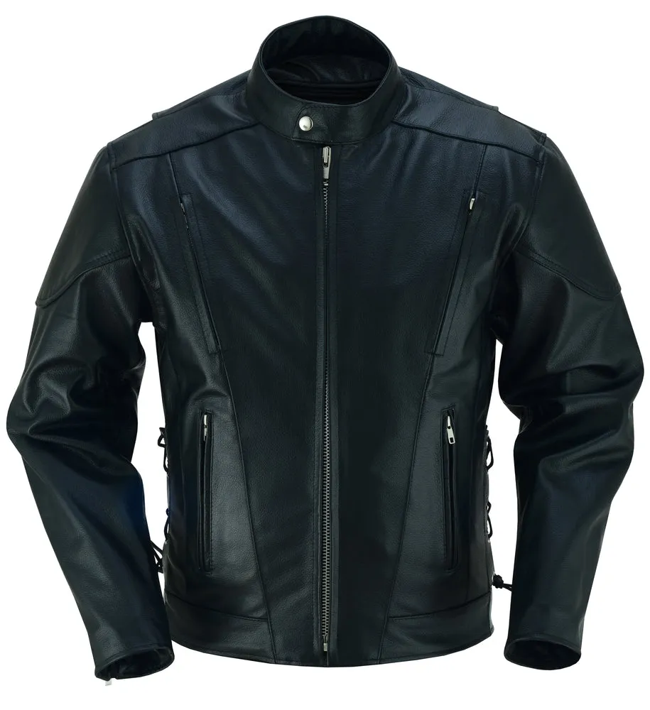 Knucklehead laced Side Leather Jacket