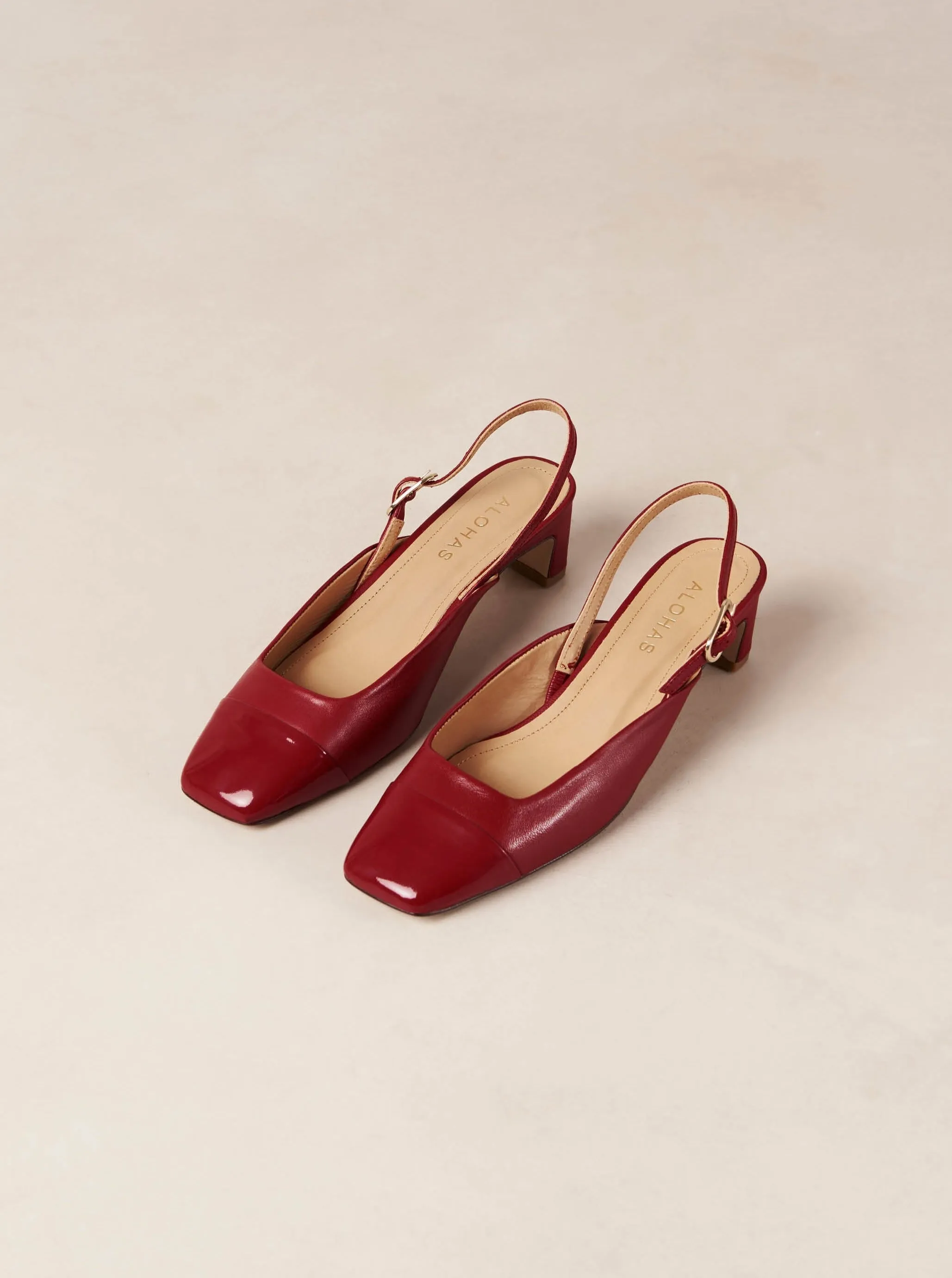 Lindy Bliss Red Leather Pumps