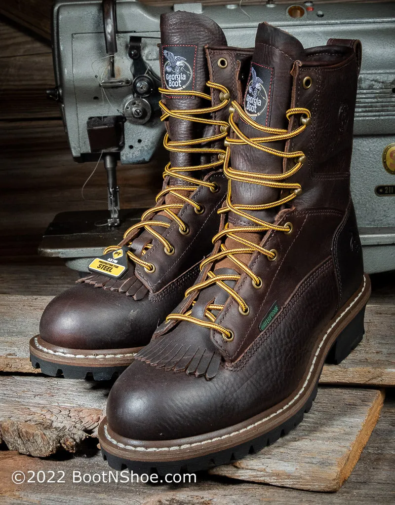 Men's Steel Toe Waterproof Logger Boots