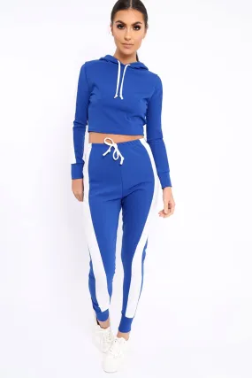 Royal Blue Tracksuit with White Stripe - Sascha