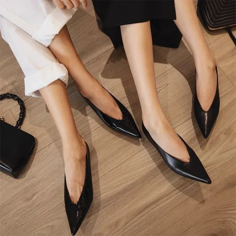 Sexy Highs Pointed Shal Summer Fashion Party Dress Women Shoes Low Heel Pumps