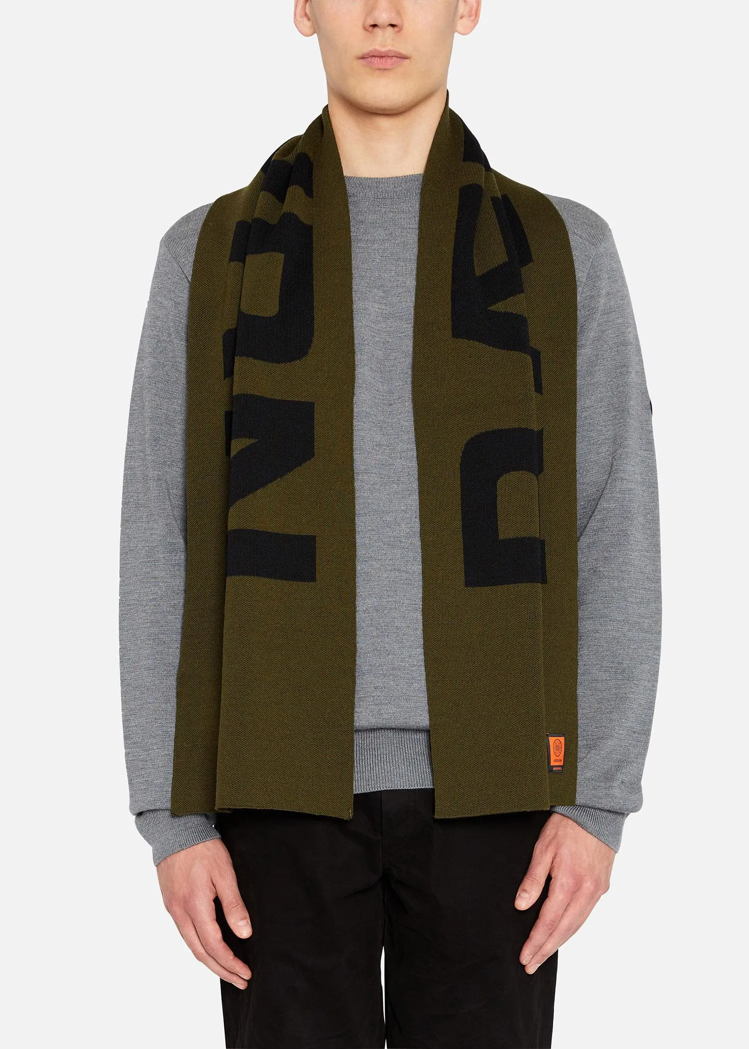 SI F.C. RÆBURN SCARF OLIVE w/ BLACK