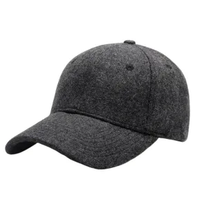 Solid Wool Baseball Cap