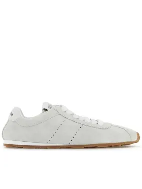 Suede Low Top Sneakers White